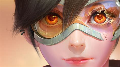 Looking At Viewer Eyes Overwatch Blizzard Entertainment Tracer