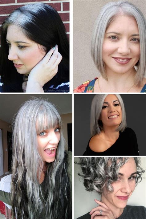 Gray Hair Transition Stories Grey Hair Dye Transition To Gray Hair Grey Hair Young