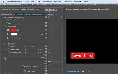 How To Animate Text In Premiere Pros Essential Graphics Panel