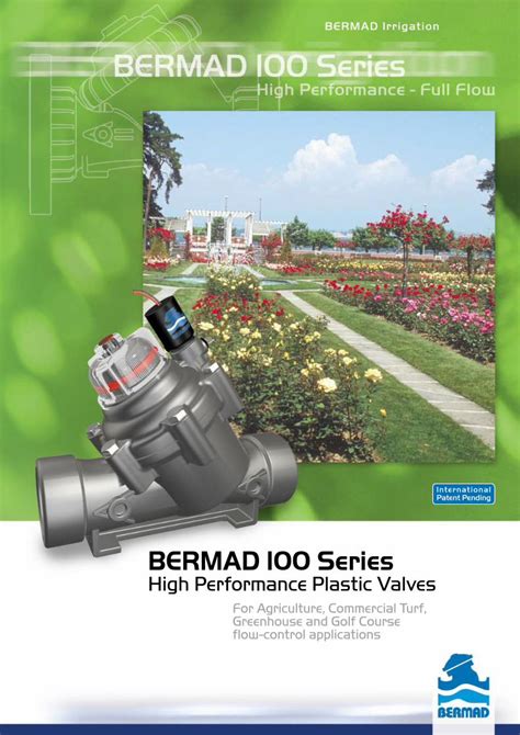 pdf bermad 100 series industrial pumping · bermad 100 series high performance bermad