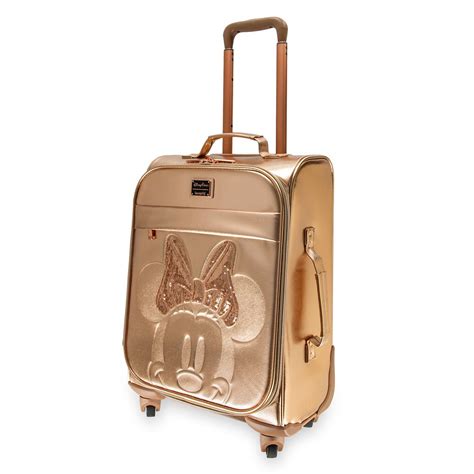Minnie Mouse Rolling Luggage By Loungefly Briar Rose Gold Is Now Out