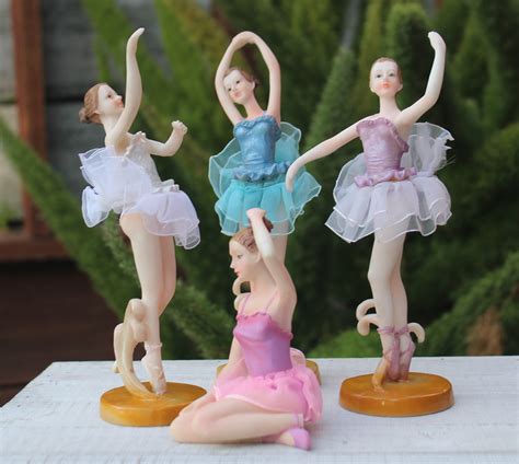 Vintage Set Of 4 Ballerina Figurines Ballet Dancers Dolls Etsy