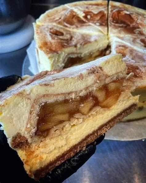 Apple Pie Stuffed Cheesecake Full Recipe