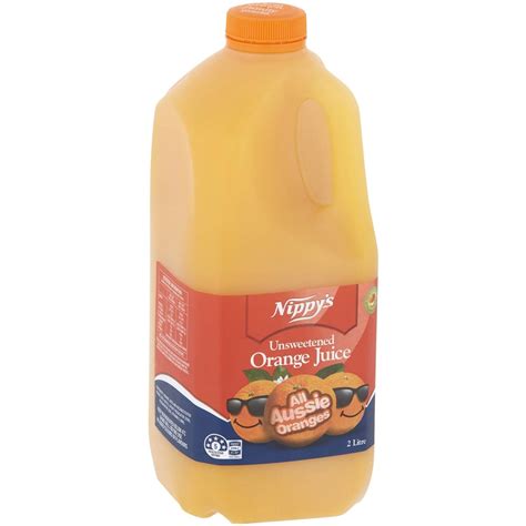 Nippys Unsweetened Orange Juice 2l Woolworths