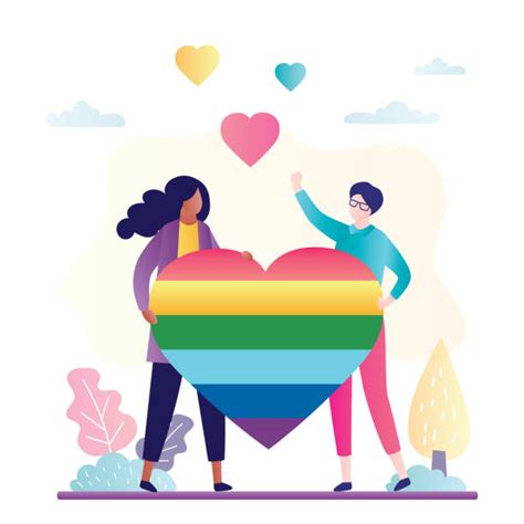 Cartoon Of A Cute Lesbian Couple Illustrations Royalty Free Vector