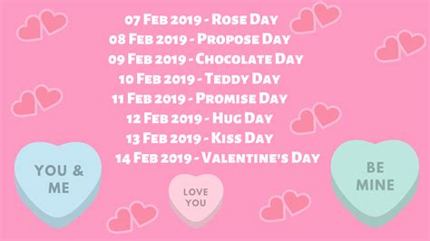 Valentines Week 2019 List Valentine Day Week Propose Day Valentine