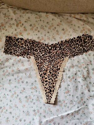 New Victorias Secrets Cheetah Print Thong String Bikini Panties Xtra