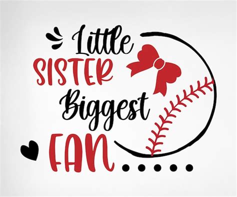 Little Sister Biggest Fan Svg Baseball Sister Svg Baseball Etsy