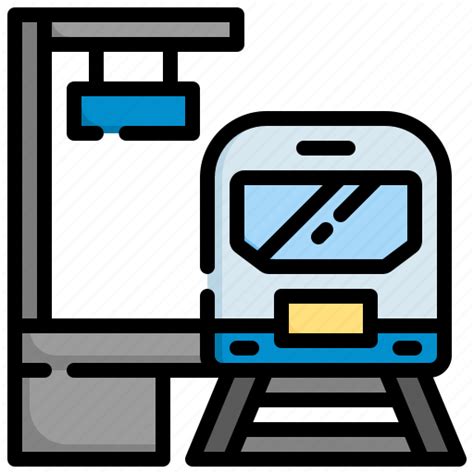 Train Platform Station Subway Metro Icon Download On Iconfinder