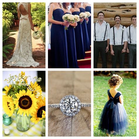 Wedding Ideas With Navy And Sunflowers Sunflower Themed Wedding