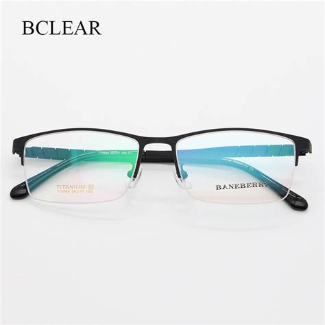 Bclear Unisex Semi Rim Square Titanium Frame Eyeglasses My71056a Fuzweb