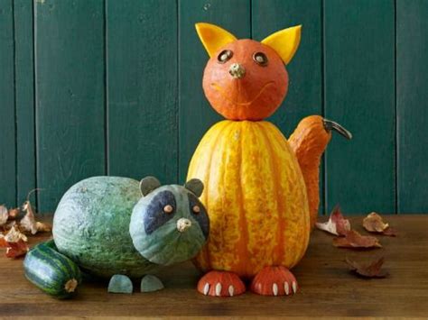 Funny Animal Pumpkin Without Carving ~ Ideas Arts And Crafts Projects