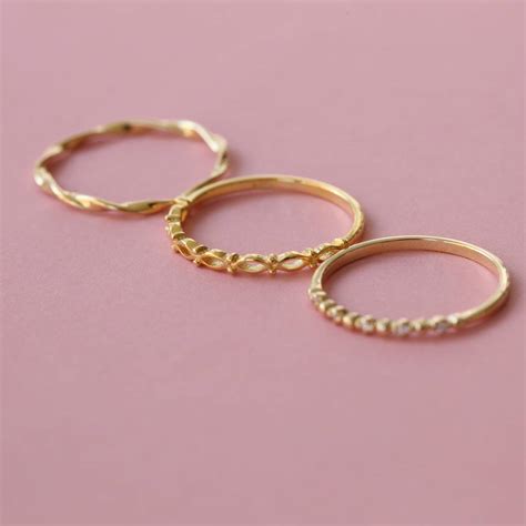 Gold Plated Sterling Silver Stacking Ring By Attic