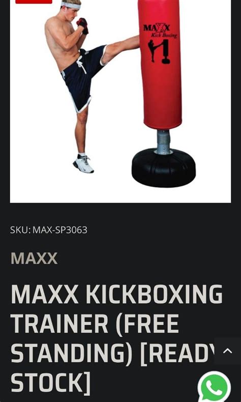 Maxx Kickboxing Trainer Free Standing Sports Equipment Exercise