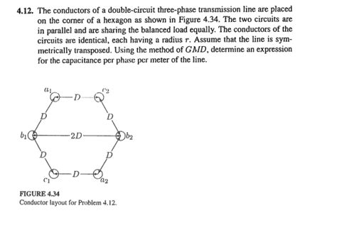 Solved 412 The Conductors Of A Double Circuit Three Phase