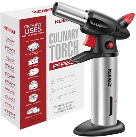 Top 14 best kitchen torch 2021. Kollea Refillable Butane Kitchen Torch