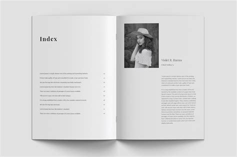 Black And White Minimal Magazine Template Indesign Magazine Layout