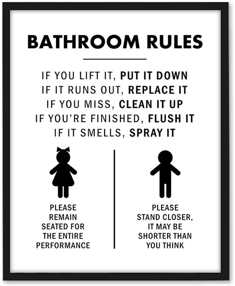 Diy Printable Bathroom Rules Bathroom Rules Printable Vrogue Co