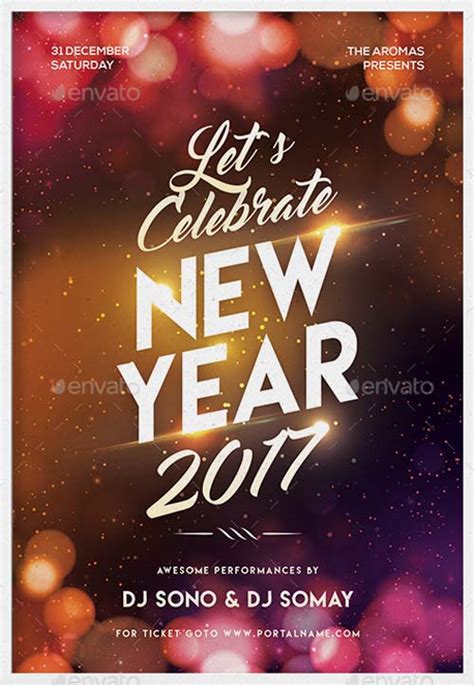 New Years Party Event Flyer Template New Year Psd Flyer