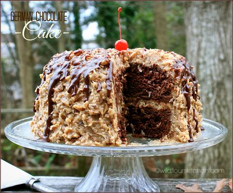 The name german chocolate cake is a little deceiving as it is not actually a german dessert and traditionally the cake is a lighter colored cake with a mild chocolate taste and the entire cake is usually covered in coconut pecan frosting. Kicked-Up German Chocolate Cake From a Mix with Homemade ...