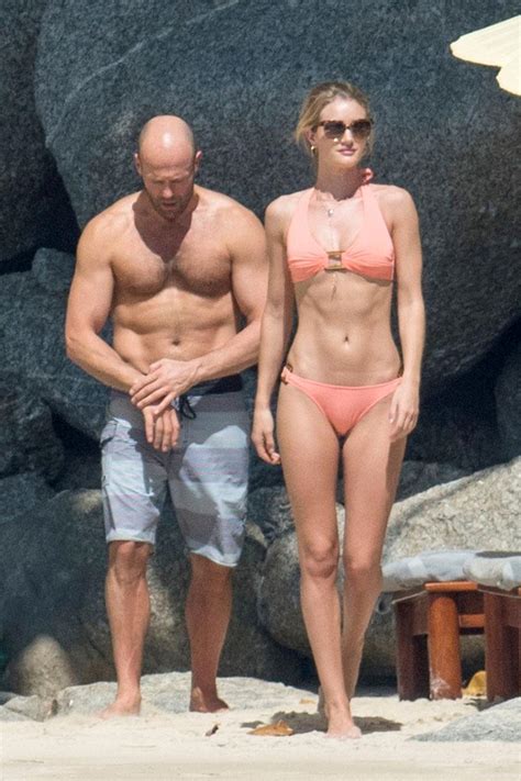 Bikini Clad Rosie Huntington Whiteley Shirtless Jason Statham Heat Up