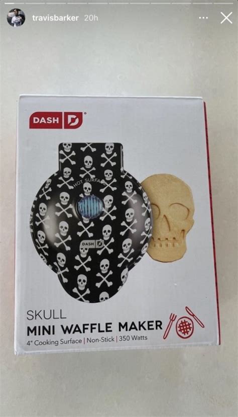 Travis Barker S Dash Skull Mini Waffle Maker Buy 12 Iron Online