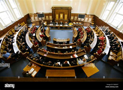 Cambridge Guildhall Council Chamber Stock Photo Alamy