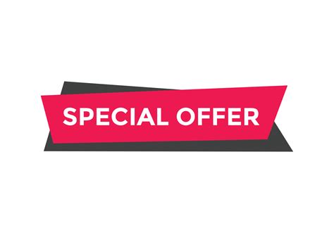 Special Offer Text Web Button Template Sign Icon Label Special Offer
