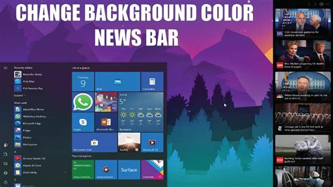 In background, select a picture or solid color, or create a slideshow of pictures. How to change News Bar background color in Windows 10 - ICTfix