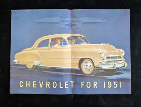 1951 Chevrolet Dealer Sales Brochure Catalog Bel Air Fleetline
