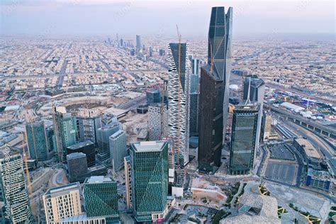King Abdullah Financial District In Riyadh Saudi Arabia Stock Photo