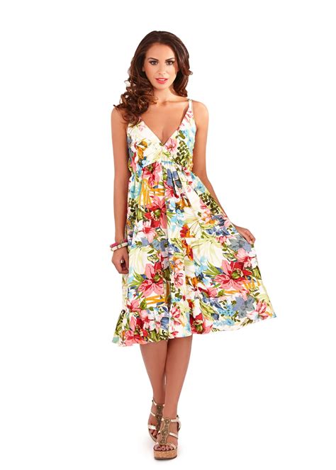 Womens Midi Length Short Cross Front Dress Floral Summer Beach Holiday Sundress