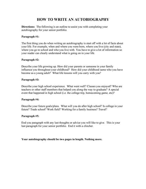 40 Autobiography Examples Autobiographical Essay Templates
