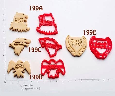 The 3d Printed Game Of Thrones Cookie Cutters Turn Your Favorite House
