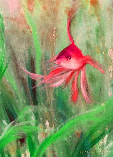 Red Fish Painting By Gina De Gorna Fine Art America