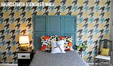 Guest Room Makeover With Stenciled Wall East Coast Creative