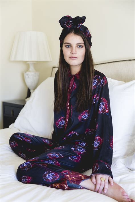 Stevie Howell Silk Pajamas In Limited Edition Phoebe Flower Print