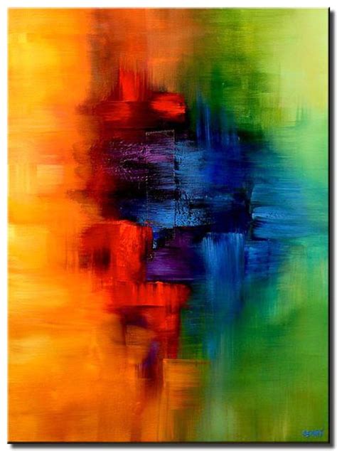 Painting For Sale Yellow Red Blue And Green Abstract Art 5783