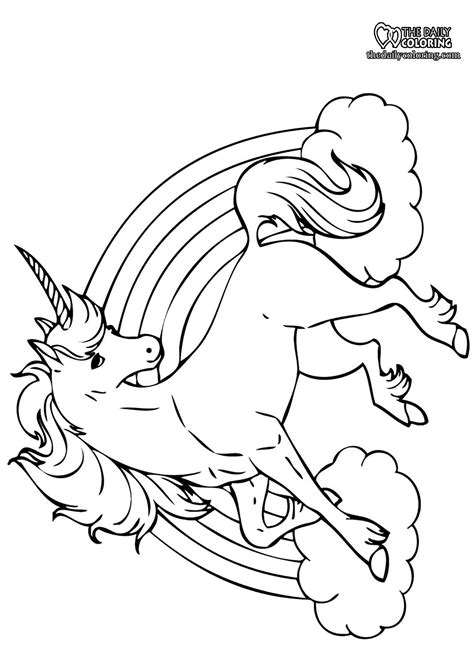 Unicorn Coloring Pages - The Daily Coloring