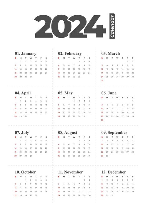 Vector Editable De Plantilla De Calendario 2024 Vecto Vrogue Co