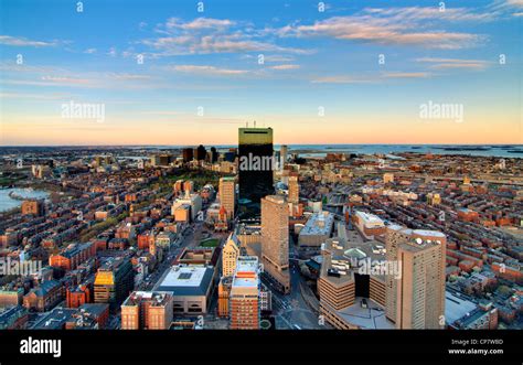Aerial View Of Downtown Boston From Back Bay Stock Photo 48116753 Alamy