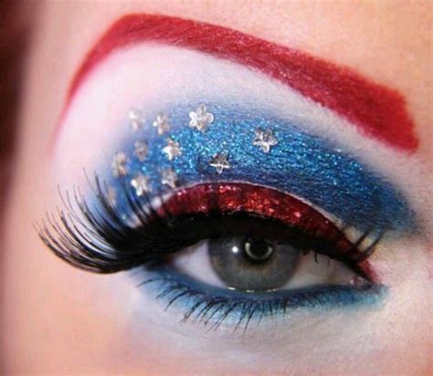 American Flag 4th Of July Makeup Eye Makeup Designs Eye Makeup