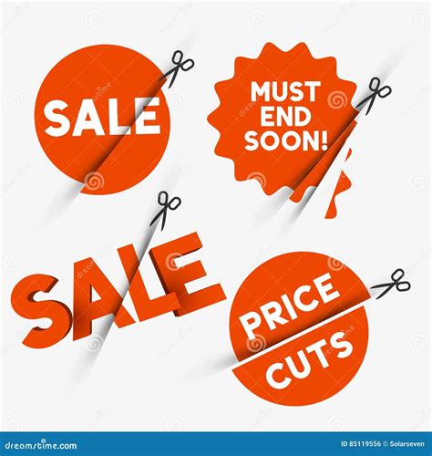 Sale Signs And Discount Symbols Stock Vector Illustration Of Sticker