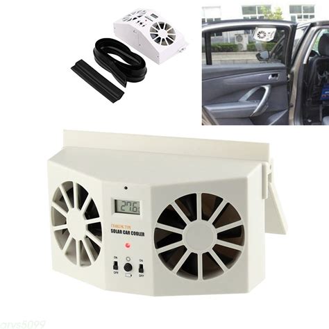 Solar Powered Auto Car Window Air Vent Ventilator Mini Air Conditioner