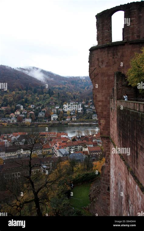 Heidelberg Castle Over The City In Germany Stock Photo Alamy