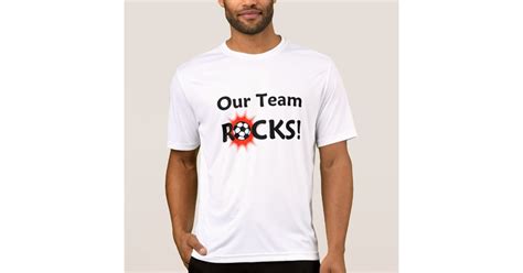 Our Team Rocks Soccer Player Namenumber T Shirt Zazzle
