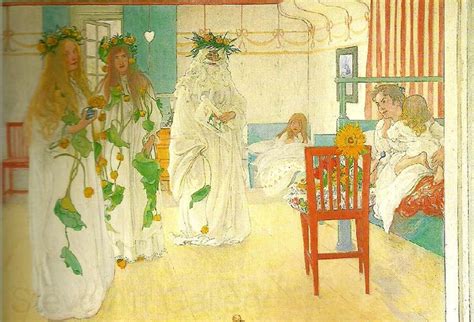 Gratulation Carl Larsson Malmo Sweden Oil Painting Reproductions 66677