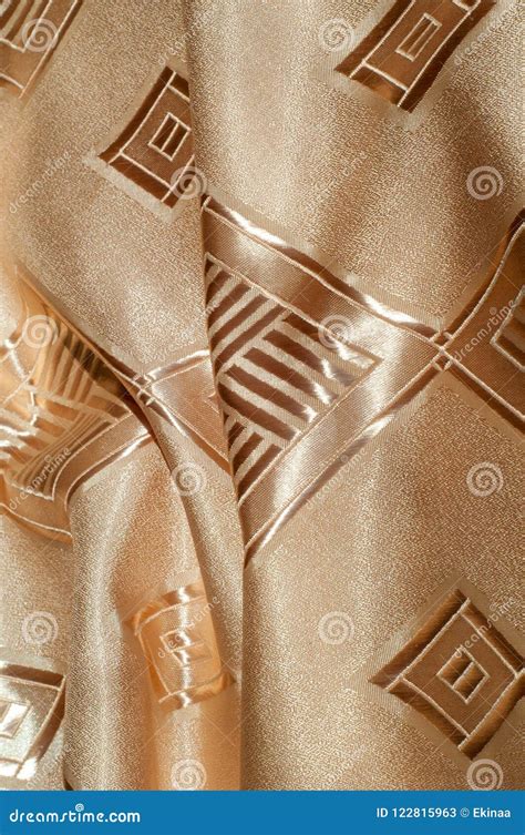 Beige Silk Fabric Texture With Diamond Pattern Stock Image Image Of