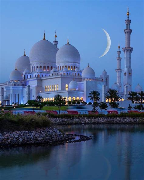 Night At Sheikh Zayed Mosque Abu Dhabi United Arab Emirates Photo By