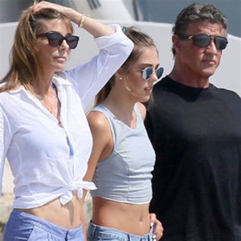 See Sylvester Stallones Gorgeous Daughters Stun In Crop Tops E